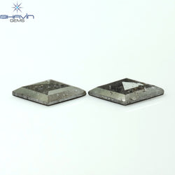 2.35 CT/2 Pcs Kite Diamond Natural Loose Diamond Salt And Pepper Color I3 Clarity (11.38 MM)