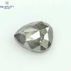 0.39 CT ペアシェイプ ナチュラル ルース ダイヤモンド ソルト アンド ペッパー カラー I3 クラリティ (5.27 MM)