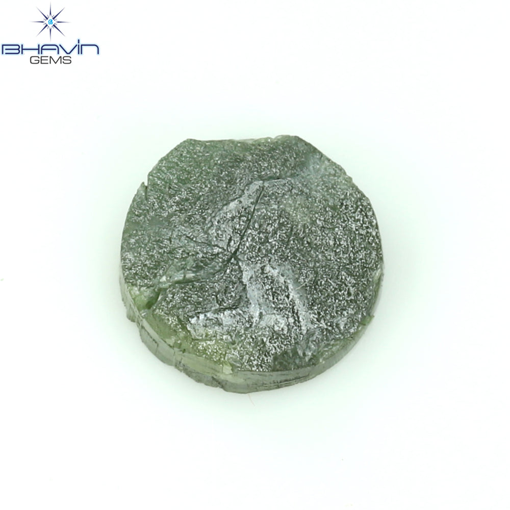 0.42 CT Round Rough Shape Green Natural Loose Diamond I3 Clarity (5.00 MM)