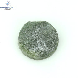 0.42 CT Round Rough Shape Green Natural Loose Diamond I3 Clarity (5.00 MM)