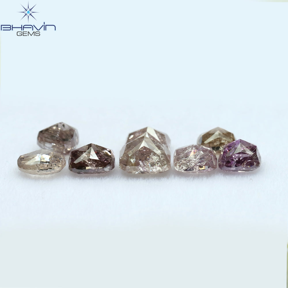 3.00 CT/8 Pcs Mix Shape Natural Diamond Pink Color I3 Clarity (4.75 MM)
