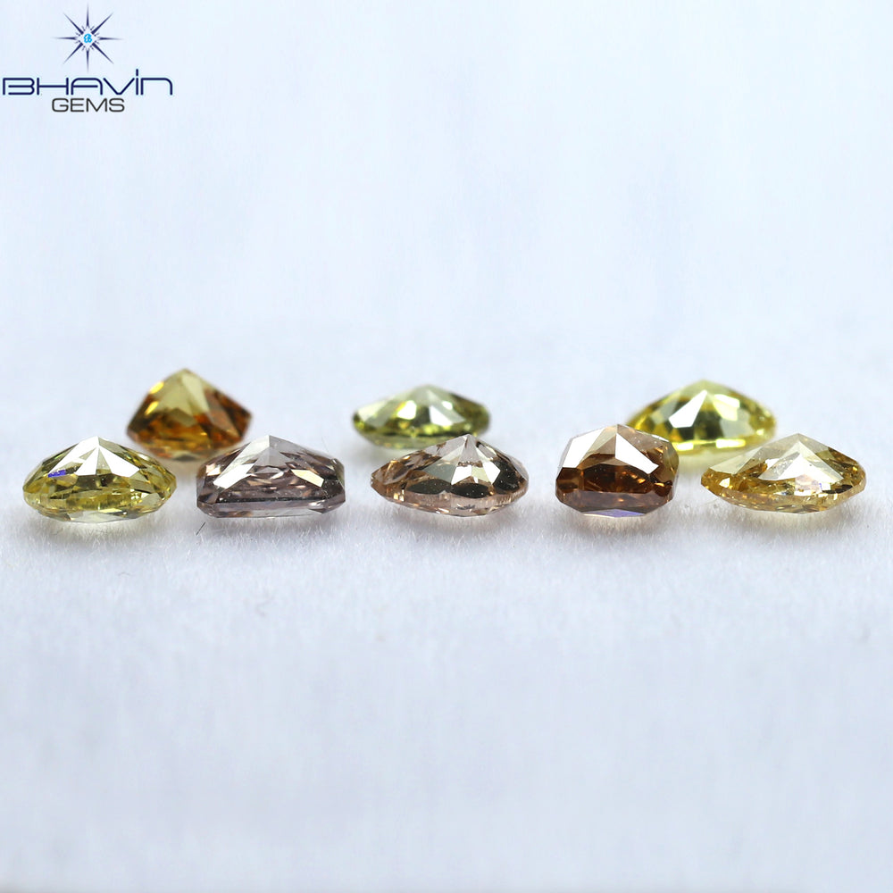 0.93 CT/8 Pcs Mix Shape Natural Diamond Mix Color VS2 Clarity (3.50 MM)