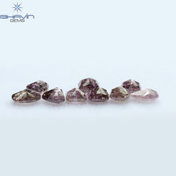 1.56 CT/9 Pcs Mix Shape Natural Diamond Pink Color I3 Clarity (4.30 MM)