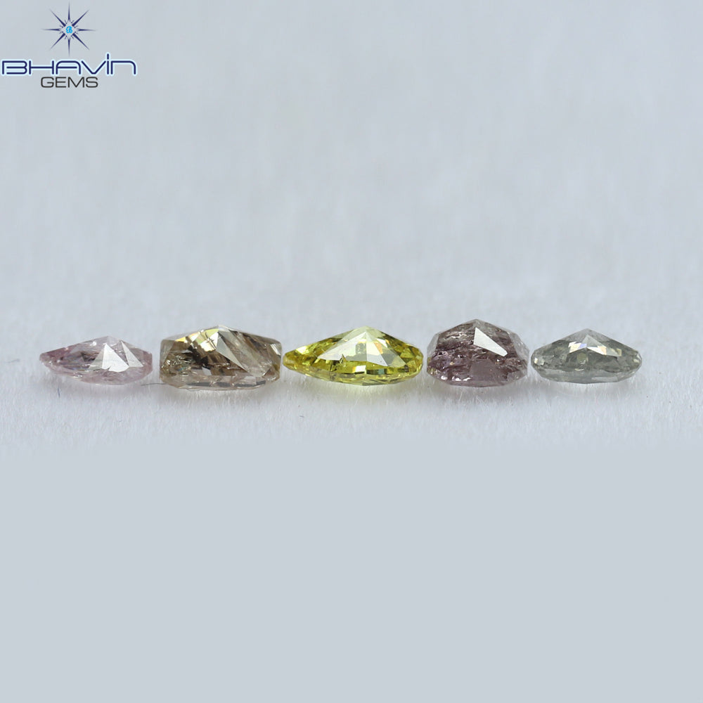 0.51 CT/5 Pcs Mix Shape Natural Diamond Mix Color I1 Clarity (3.50 MM)