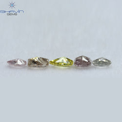 0.51 CT/5 Pcs Mix Shape Natural Diamond Mix Color I1 Clarity (3.50 MM)