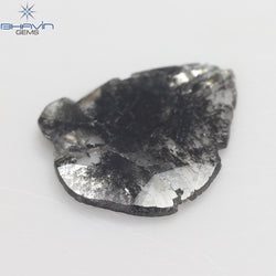 0.92 CT Slice Shape Natural Diamond Salt And Papper Color I3 Clarity (10.80 MM)