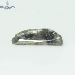 3.42 CT Slice Shape Natural Diamond Salt And Pepper Color I3 Clarity (18.84 MM)