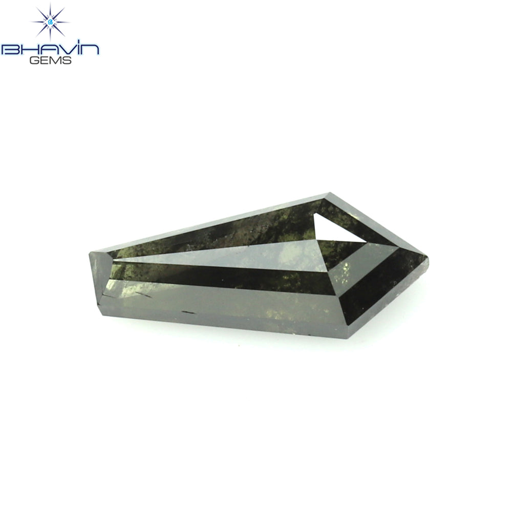0.37 CT Kite Diamond Natural Loose Diamond Salt And Pepper Color I3 Clarity (7.30 MM)