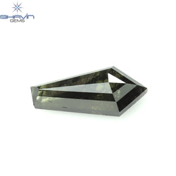 0.37 CT Kite Diamond Natural Loose Diamond Salt And Pepper Color I3 Clarity (7.30 MM)