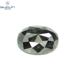 0.50 CT Oval Shape Natural Diamond Salt And Pepper Color I3 Clarity (5.56 MM)