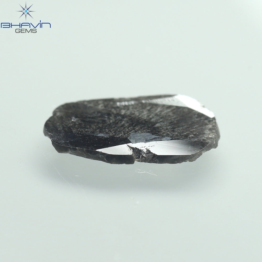 1.28 CT Slice Shape Natural Diamond Salt And Pepper Color I3 Clarity (11.76 MM)