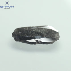 1.28 CT Slice Shape Natural Diamond Salt And Pepper Color I3 Clarity (11.76 MM)