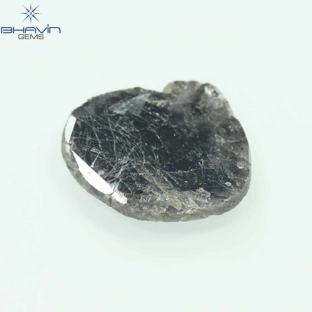 5.27 CT Slice Shape Natural Diamond Salt And Pepper Color I3 Clarity (16.50 MM)