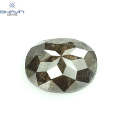 0.39 CT Oval Shape Natural Diamond Salt And Pepper Color I3 Clarity (5.20 MM)