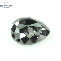 1.44 CT Pear Shape Natural Loose Diamond Salt And Pepper Color I3 Clarity (7.78 MM)