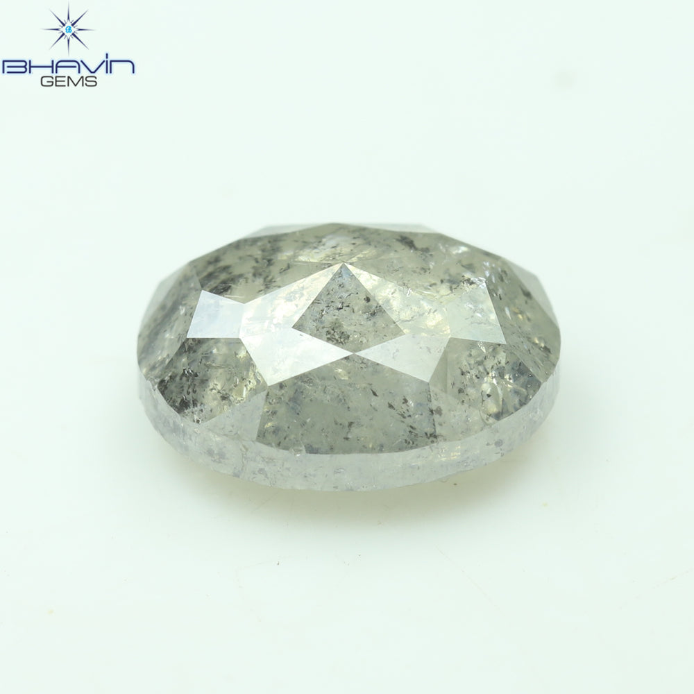 1.79 CT Oval Shape Natural Diamond Salt And Pepper Color I3 Clarity (7.90 MM)