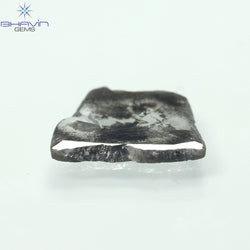 1.29 CT Slice Shape Natural Diamond Salt And Pepper Color I3 Clarity (10.78 MM)