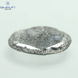 0.92 CT Slice Shape Natural Diamond  Salt And Pepper Color I3 Clarity (10.75 MM)