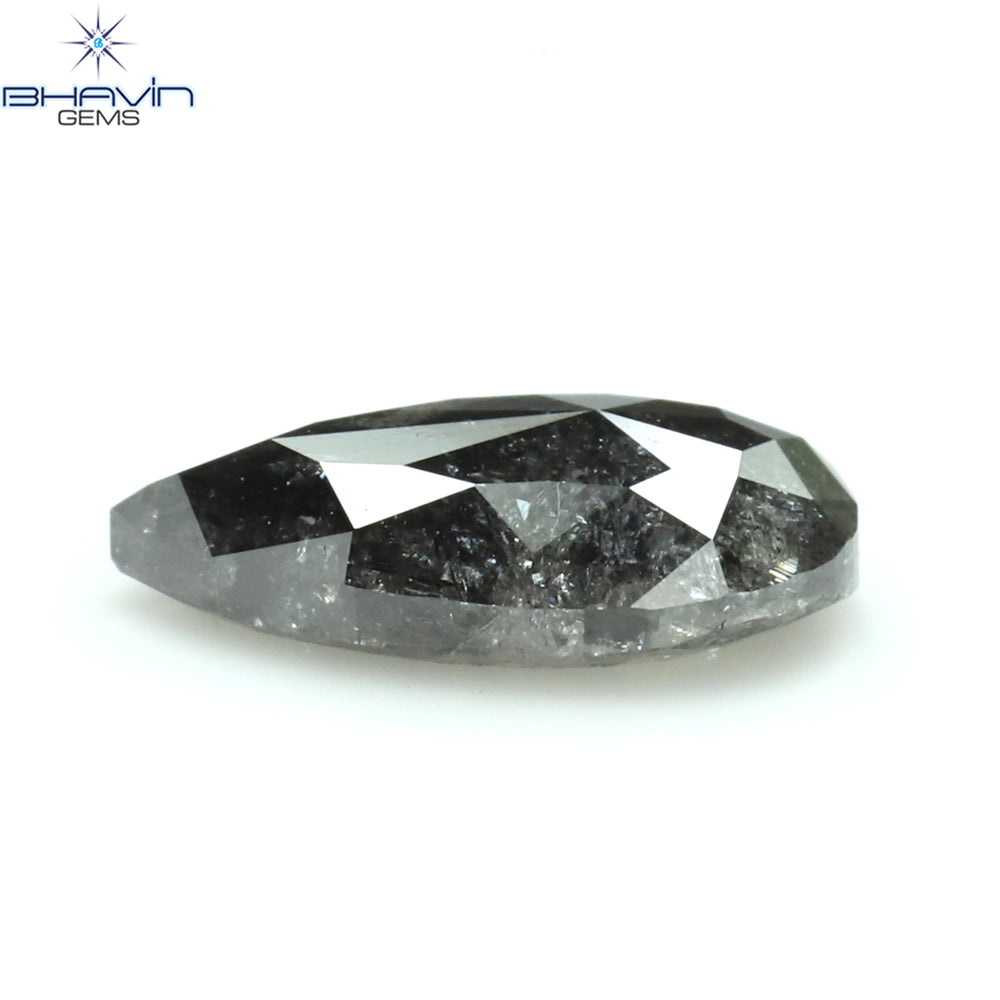 0.70 CT Pear Shape Natural Loose Diamond Salt And Pepper Color I3 Clarity (7.97 MM)