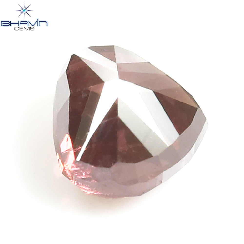 0.22 CT, Heart Diamond, Pink Color,  Heart Cut, Clarity I1