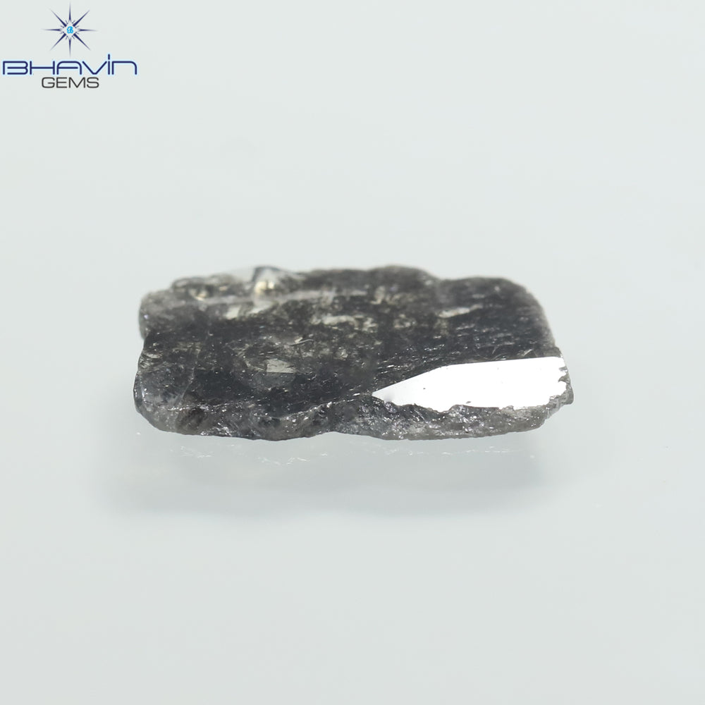 1.45 CT Slice Shape Natural Diamond Salt And Pepper Color I3 Clarity (12.20 MM)