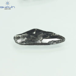 1.76 CT Slice Shape Natural Diamond Salt And Pepper Color I3 Clarity (14.15 MM)