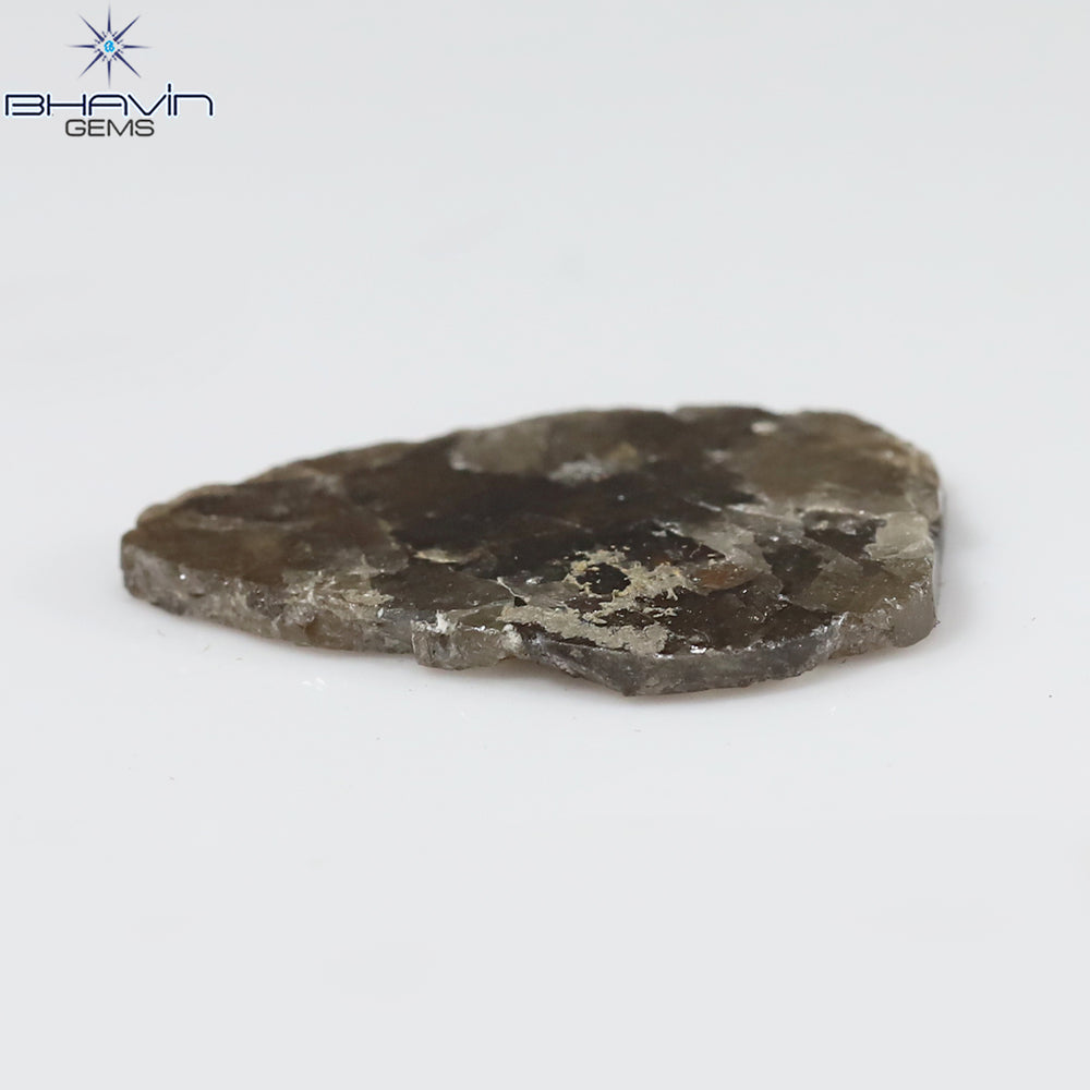 5.82 CT Slice Shape Natural Loose Diamond Brown Color I3 Clarity (20.36 MM)