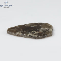 5.82 CT Slice Shape Natural Loose Diamond Brown Color I3 Clarity (20.36 MM)