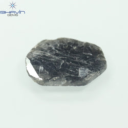 5.70 CT Slice Shape Natural Diamond Salt And Pepper Color I3 Clarity (17.50 MM)