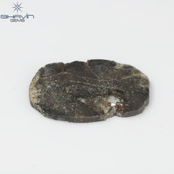 3.00 CT Slice Shape Natural Diamond Salt And Pepper Color I3 Clarity (17.17 MM)