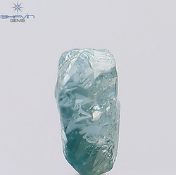 0.62 CT, Rough Shape, Natural Diamond, Greeninsh Blue Color, SI1 Clarity (5.37 MM)