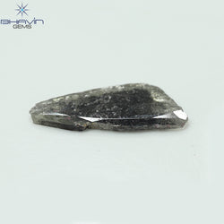 4.08 CT Slice Shape Natural Diamond Salt And Pepper Color I3 Clarity (19.63 MM)