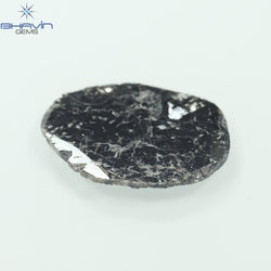 6.38 CT Slice Shape Natural Diamond Salt And Pepper Color I3 Clarity (22.00 MM)
