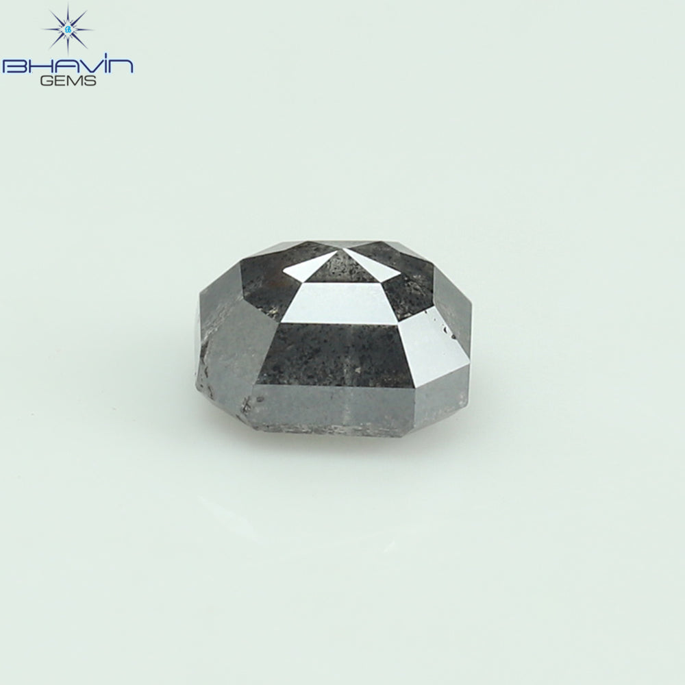 0.61 CT Emerald Shape Natural Loose Diamond Salt And pepper Color I3 Clarity (4.77 MM)