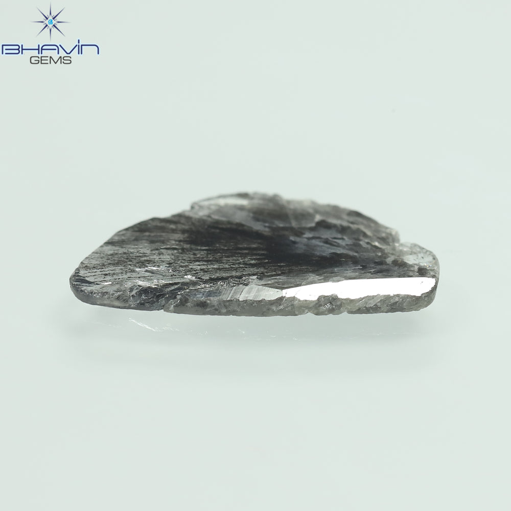 1.98 CT Slice Shape Natural Diamond Salt And Pepper Color I3 Clarity (14.50 MM)