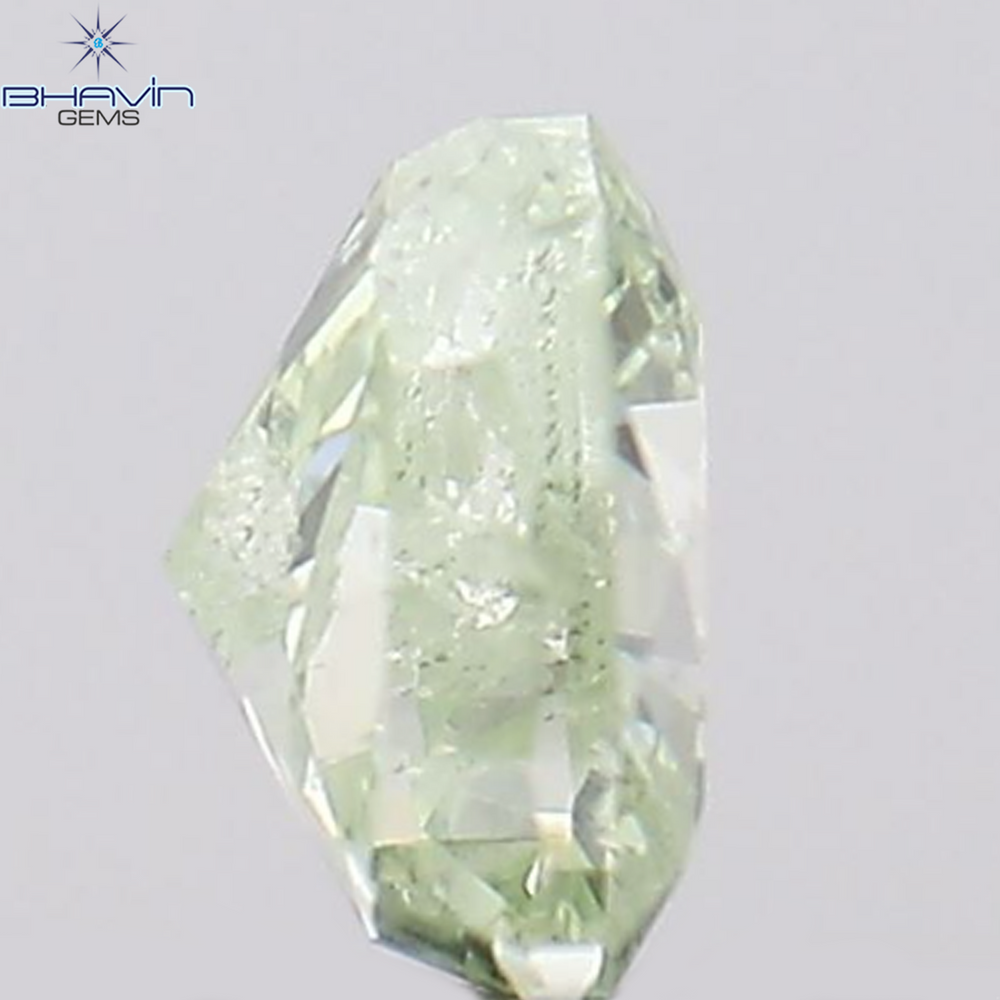 0.14 CT Heart Shape Natural Diamond Greenish Yellow Color SI2 Clarity (3.97 MM)