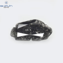 1.12 CT Slice Shape Natural Diamond Salt And Pepper Color I3 Clarity (13.00 MM)