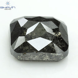 2.22 CT Cushion Shape Salt and Pepper Color Diamond Clarity I3 (6.95 MM)