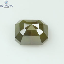 0.68 CT Radiant Shape Natural Loose Diamond Gray Yellow Color I3 Clarity (5.12 MM)