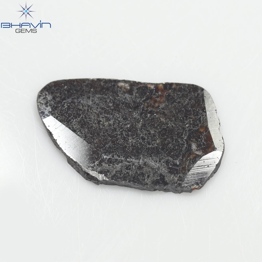 2.22 CT Slice Shape Natural Diamond Salt And Pepper Color I3 Clarity (17.00 MM)