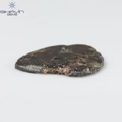 3.16 CT Slice Shape Natural Diamond Salt And Pepper Color I3 Clarity (16.73 MM)