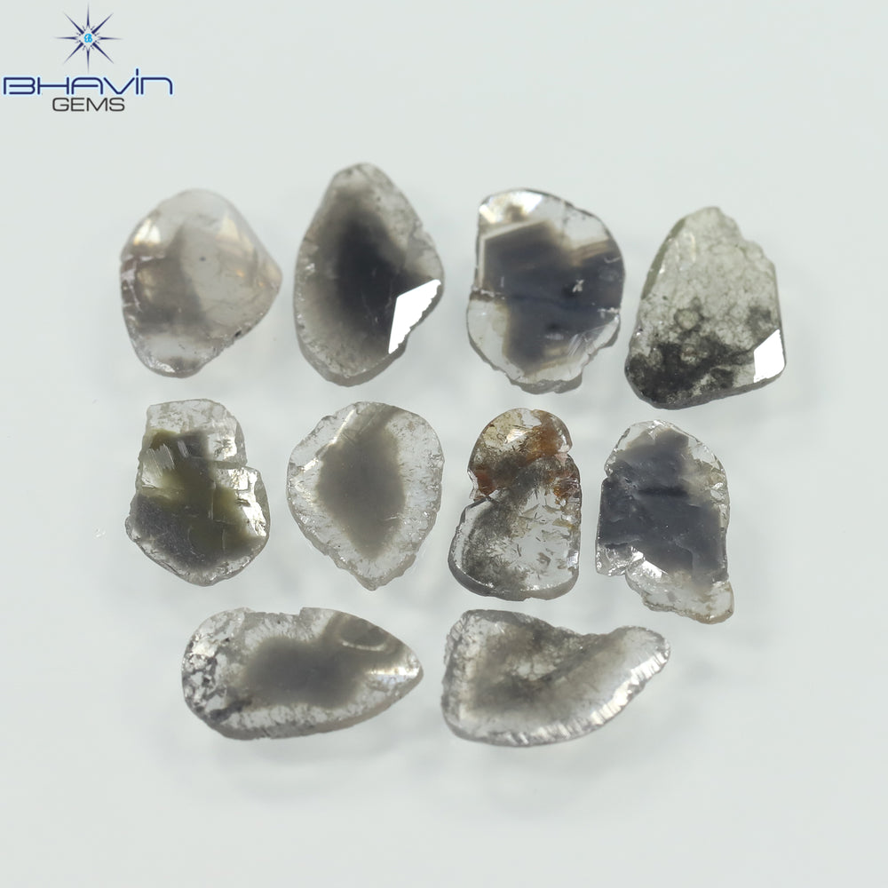 3.94 CT Slice Diamond Salt And Pepper Color Clarity I3 (9.64 MM)