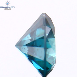 0.40 CT Round Shape Natural Diamond Blue Color SI1 Clarity (4.65 MM)