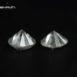 0.81 CT/2 Pcs Round Shape Natural Loose Diamond White Color I3 Clarity (4.68 MM)