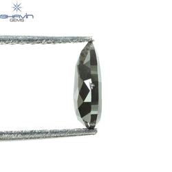 0.60 CT Pear Shape Natural Diamond Black Color Opaque Clarity (7.38 MM)
