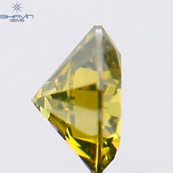 0.14 CT Round Shape Natural Diamond Green Yellow Color VS2 Clarity (3.28 MM)