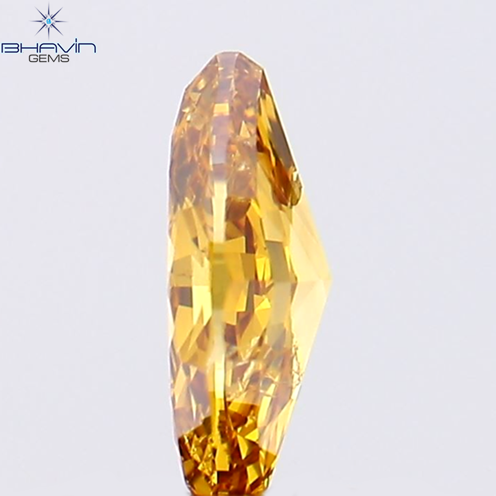 0.36 CT Marquise Shape Natural Diamond Orange Color SI2 Clarity (6.43 MM)