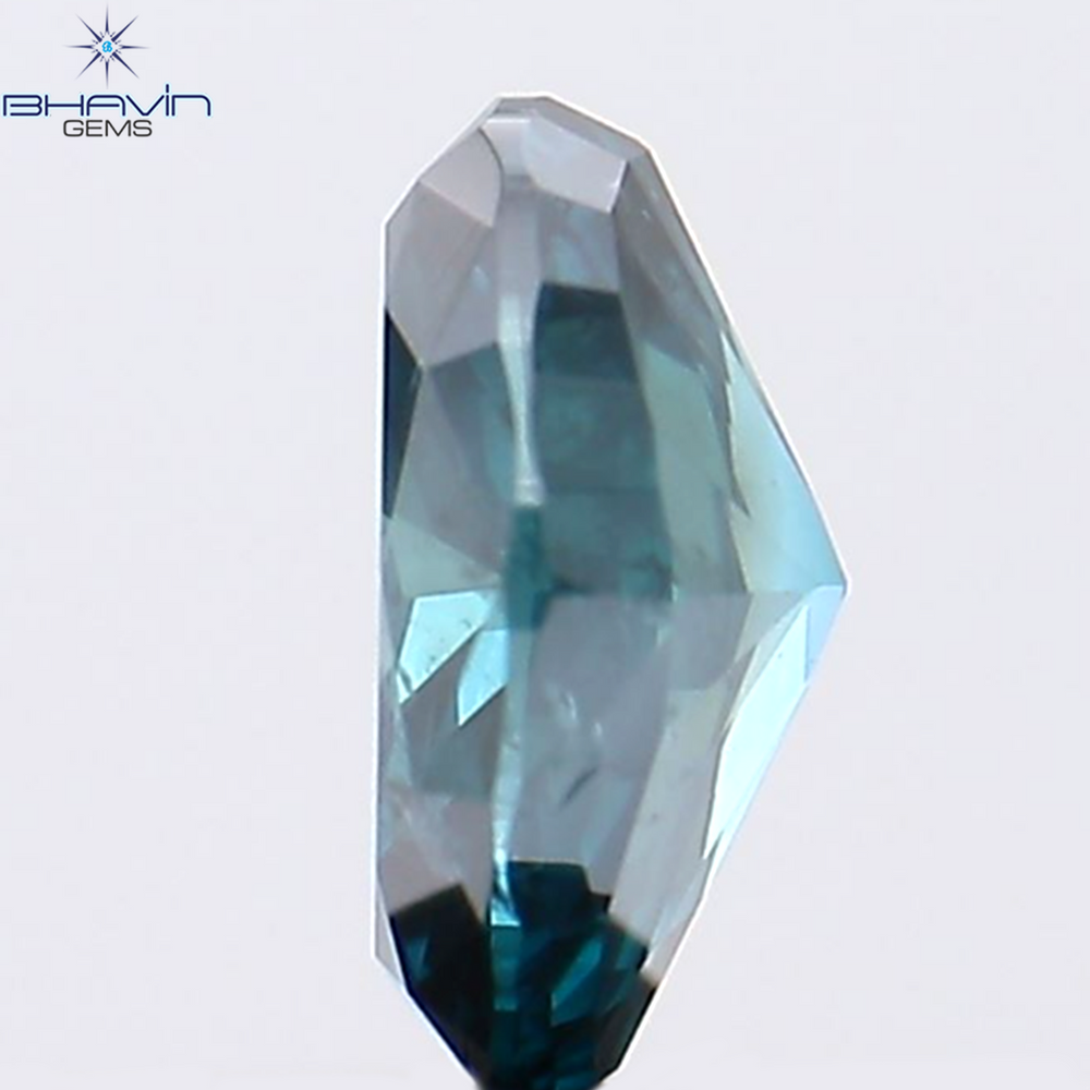 0.35 CT Oval Shape Natural Diamond Blue Color SI2 Clarity (5.10 MM)