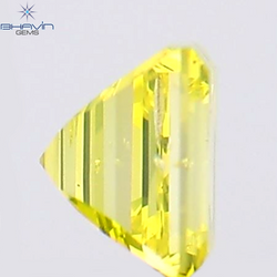 0.14 CT Square Cut Natural Diamond Enhanced Yellow Color SI1 Clarity (2.78 MM)