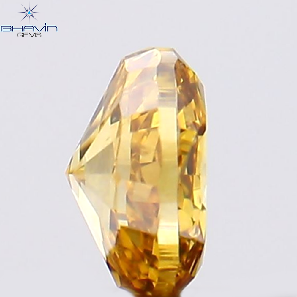 0.23 CT Oval Shape Natural Diamond Orange Color VS2 Clarity (4.02 MM)